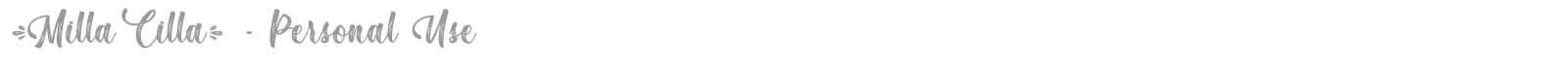 Milla Cilla font preview
